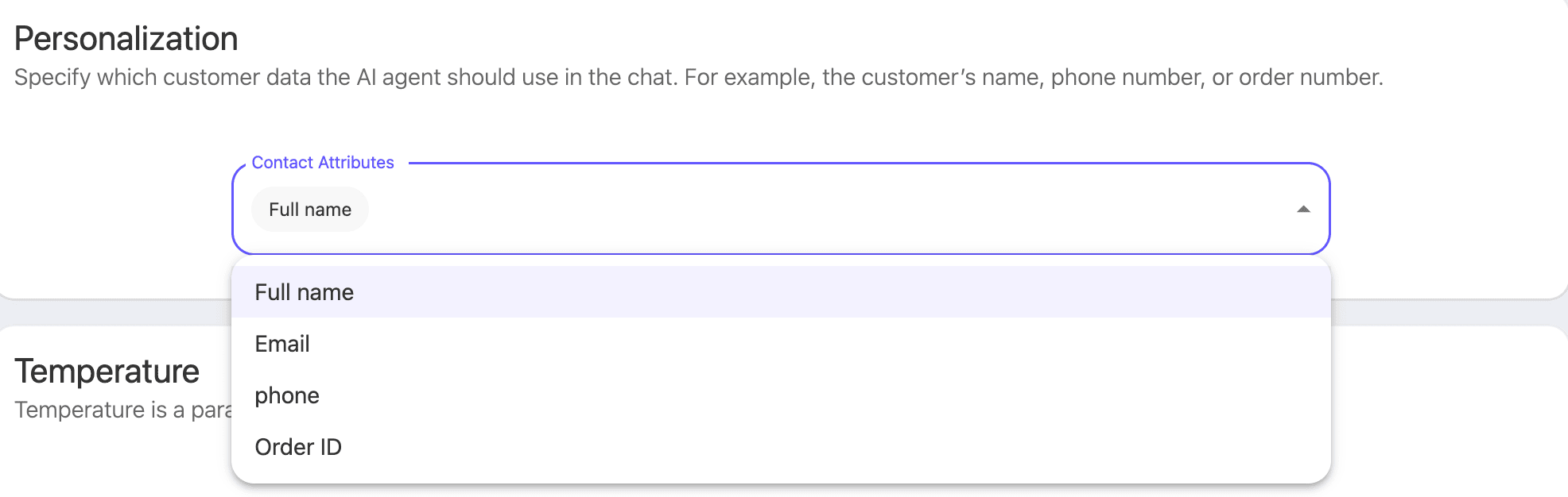 Personalization: set the bot to address the customer by name